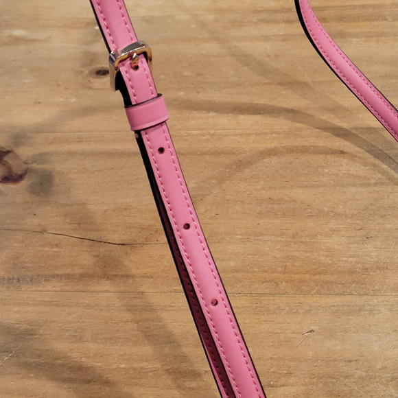 Kate Spade Love Shack Heart Crossbody Bag Pink Faux Fur Sherpa Pomegranate - Picture 9 of 12